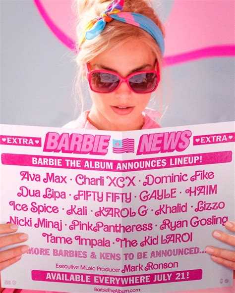 doja cat barbie|BARBIE Movie Soundtrack Tracklist Revealed